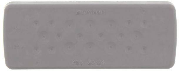 Szary gumka do mazania z wytłoczonym napisem 'KES 2024' i nazwą marki umieszczoną na środku górnej części.