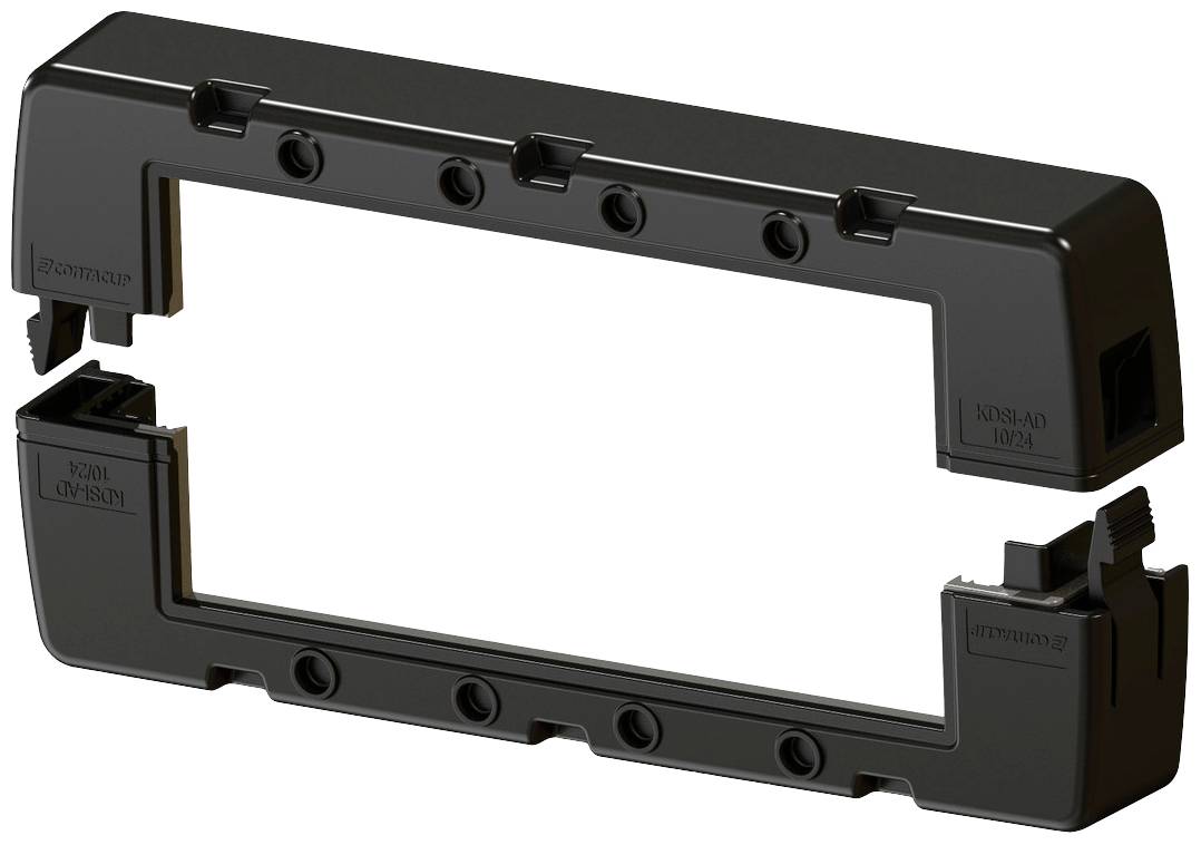 Prostokątna czarna plastikowa rama.