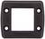 Czarna prostokątna płyta z tworzywa sztucznego z czterema otworami na śruby i kwadratowym otwartym centrum, przeznaczona do celów montażowych.