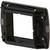 Czarny prostokątny plastikowy ramka z wieloma otworami i zatrzaskami, służąca do mocowania włączników elektrycznych lub gniazd wtyczkowych.