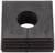 Czarny kwadratowy element z centralnym otworem gwintowanym i rowkami poziomymi. Używany głównie jako połączenie mechaniczne.