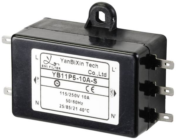 TRU COMPONENTS TC-10471952 Filtr sieciowy, 250 V/AC, 10 A, 0.3 mH