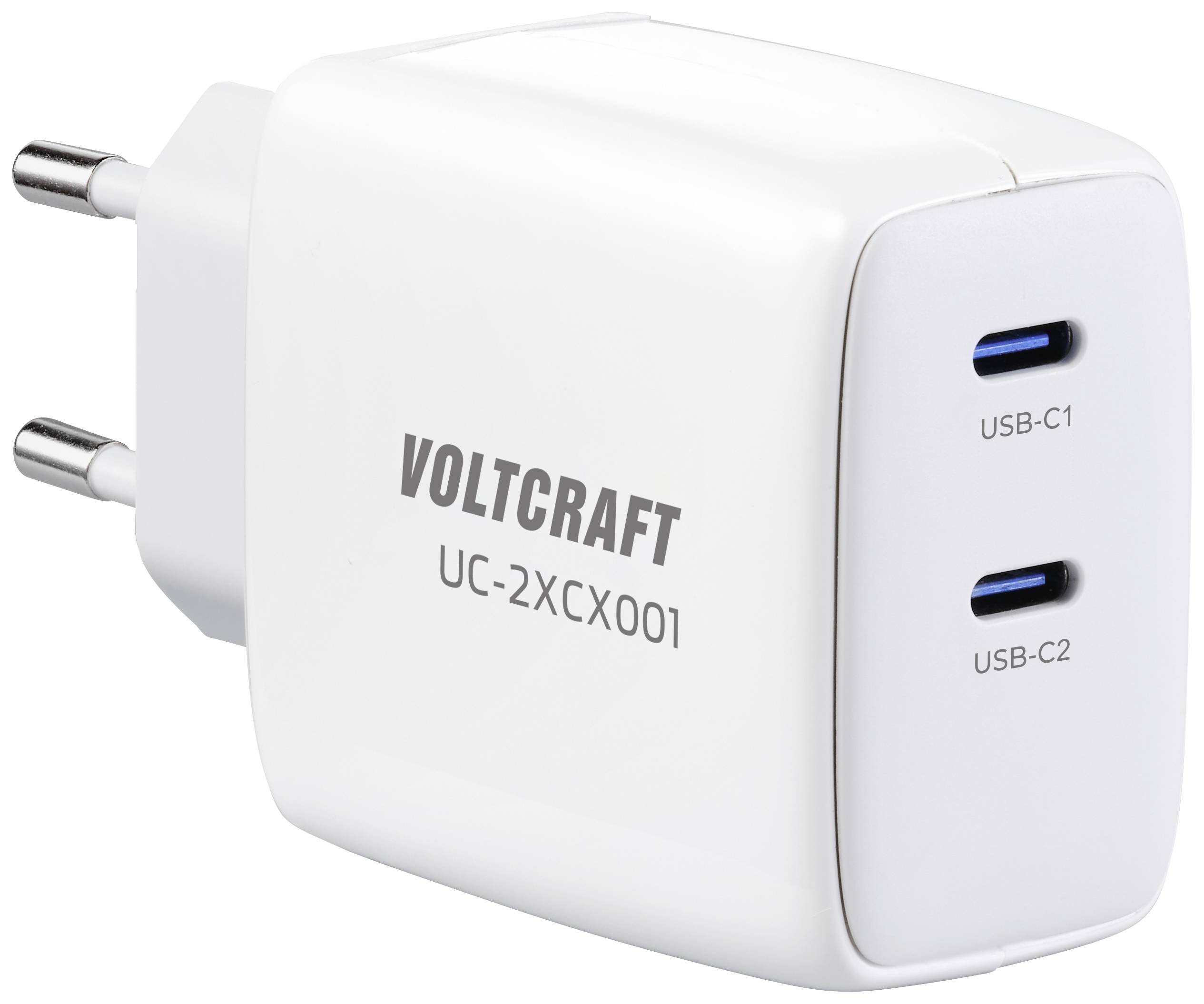 VOLTCRAFT UC-2XCX001 Ładowarka USB 65 W dom Maksymalne natężenie wyjściowe 3.25 A 2 x 2x USB-C® GaN