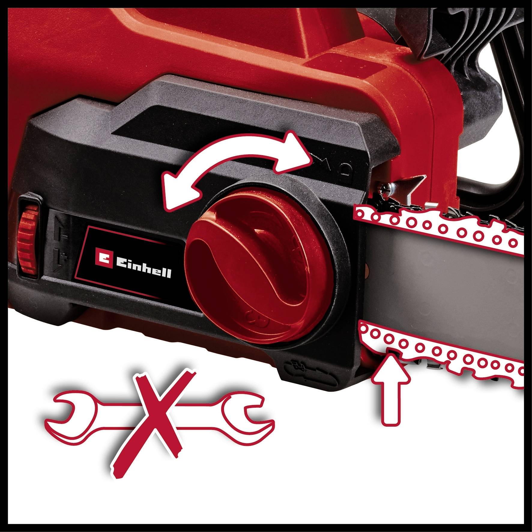 Електрична бензопила Einhell GC-EC 1935 з м'якою рукояткою, 1900 Вт, 230 В/50 Гц, довжина шини 350 мм