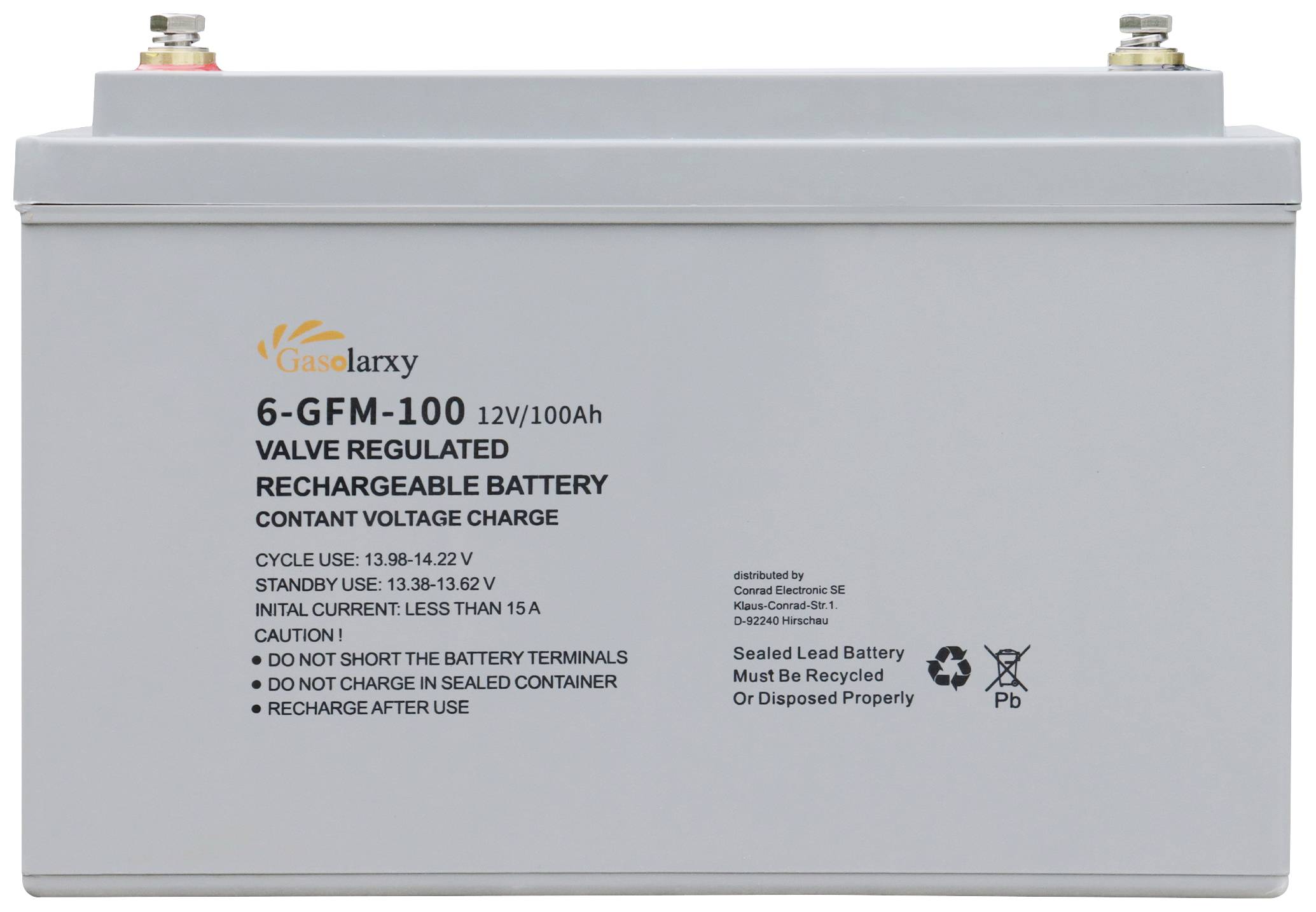 Свинцево-кислотний акумулятор 12V100AH, 12 В, 100 Аг