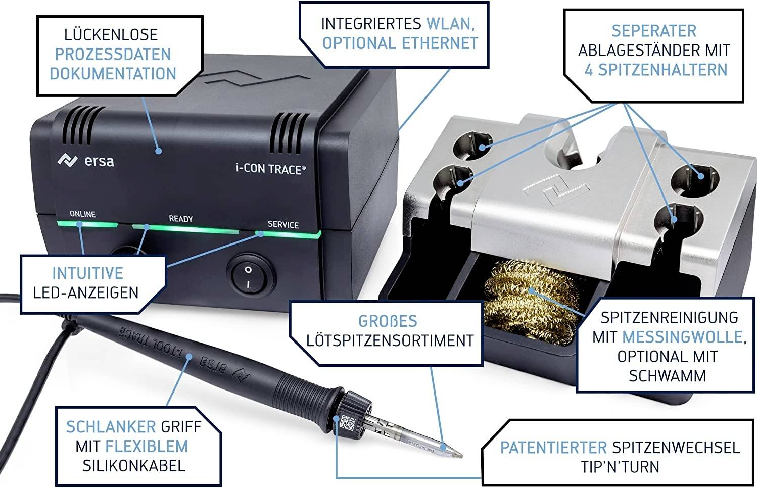 Паяльна станція Ersa i-CON TRACE 0ICT1000A 150 Вт +50 - +450 °C з паяльним жалом