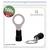 Worek z 100 końcówkami kablowymi firmy Quadrios, 2,5-4mm² M10, metalowymi z czarną izolacją, numer artykułu 22C455.