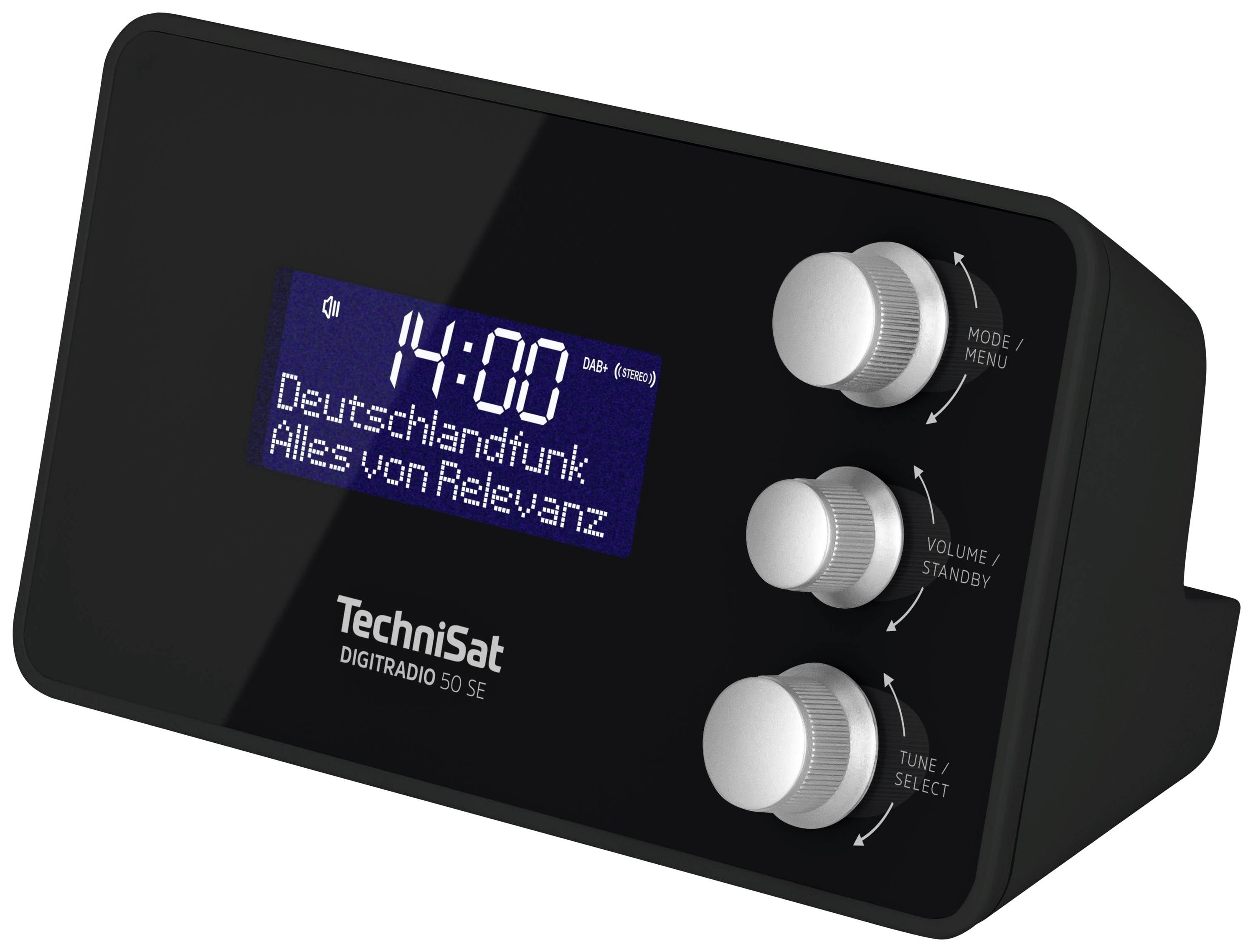 TechniSat DIGITRADIO 50 SE DAB, DAB+, УКХ-радіо з годинником, функцією будильника, чорний