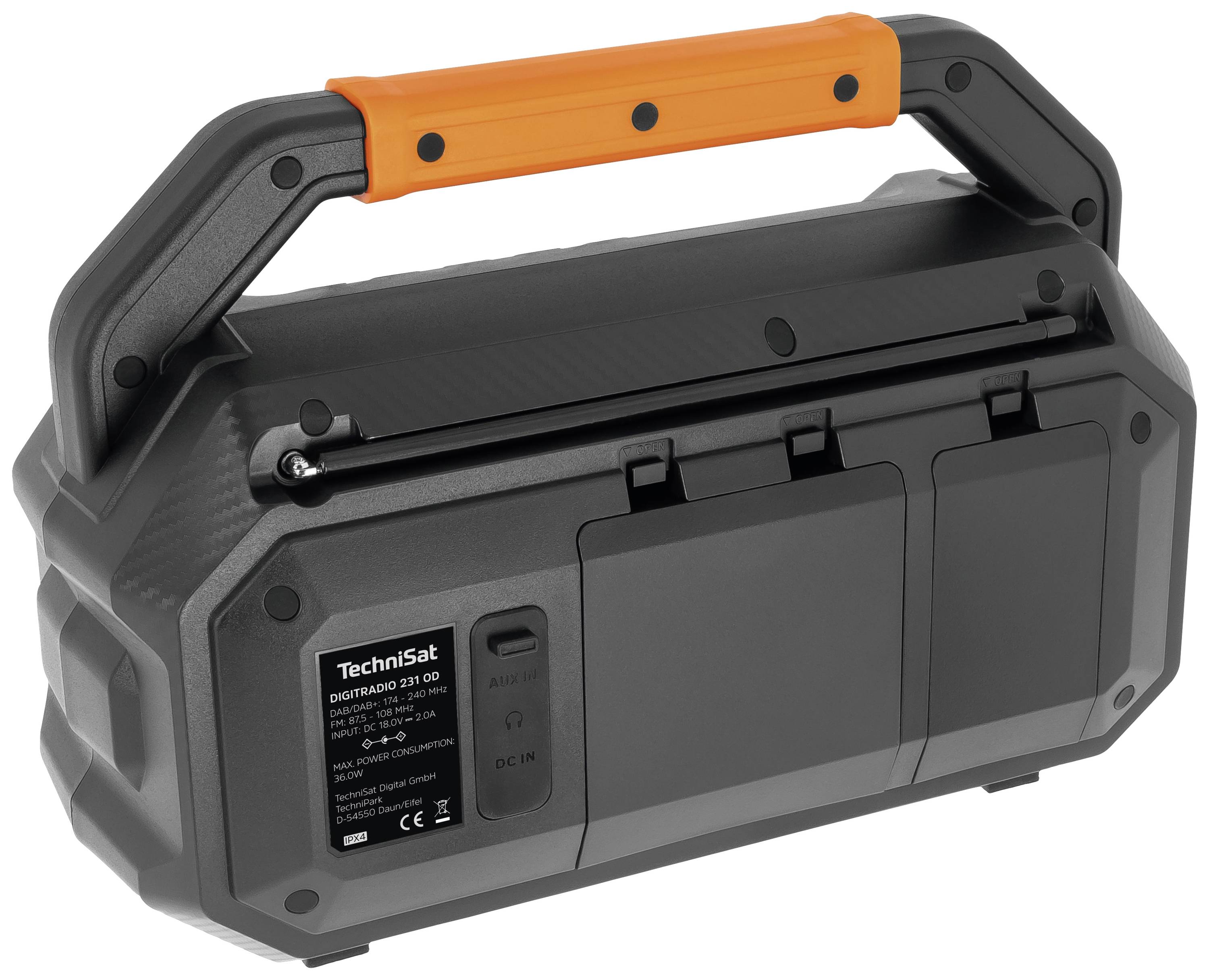 Radio Cantiere TechniSat DIGITRADIO 231 OD - DAB+, Bluetooth, Batteria, IPX4 - Foto 9
