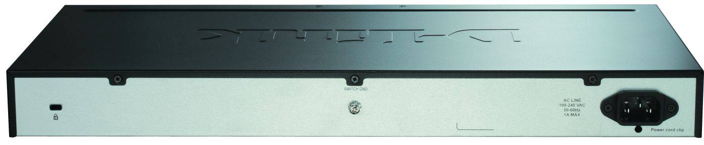 Czarny elektroniczny sprzęt z wieloma złączami i przełącznikami na przedniej części obudowy.