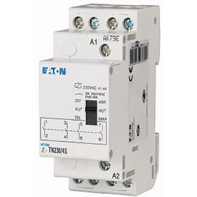 Stycznik firmy Eaton, model Z-TN230/4S, z zaciskami górnymi i dolnymi. Odpowiedni dla sieci 230V/50Hz.