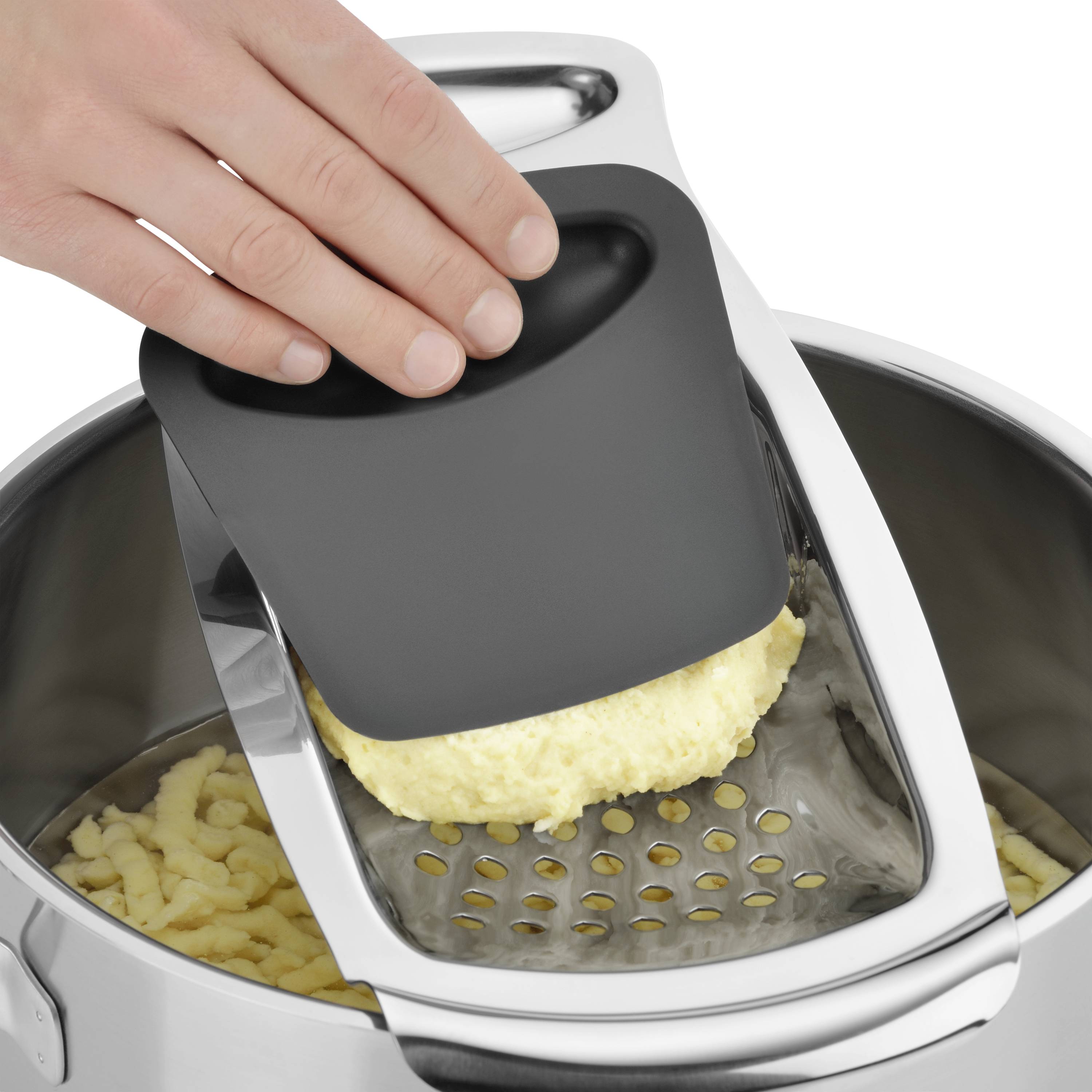 WMF 3201000748 Spaetzle-Profi Spaetzle tarka ze skrobakiem do ciasta 35x14cm rowek do zawieszania stal nierdzewna-5