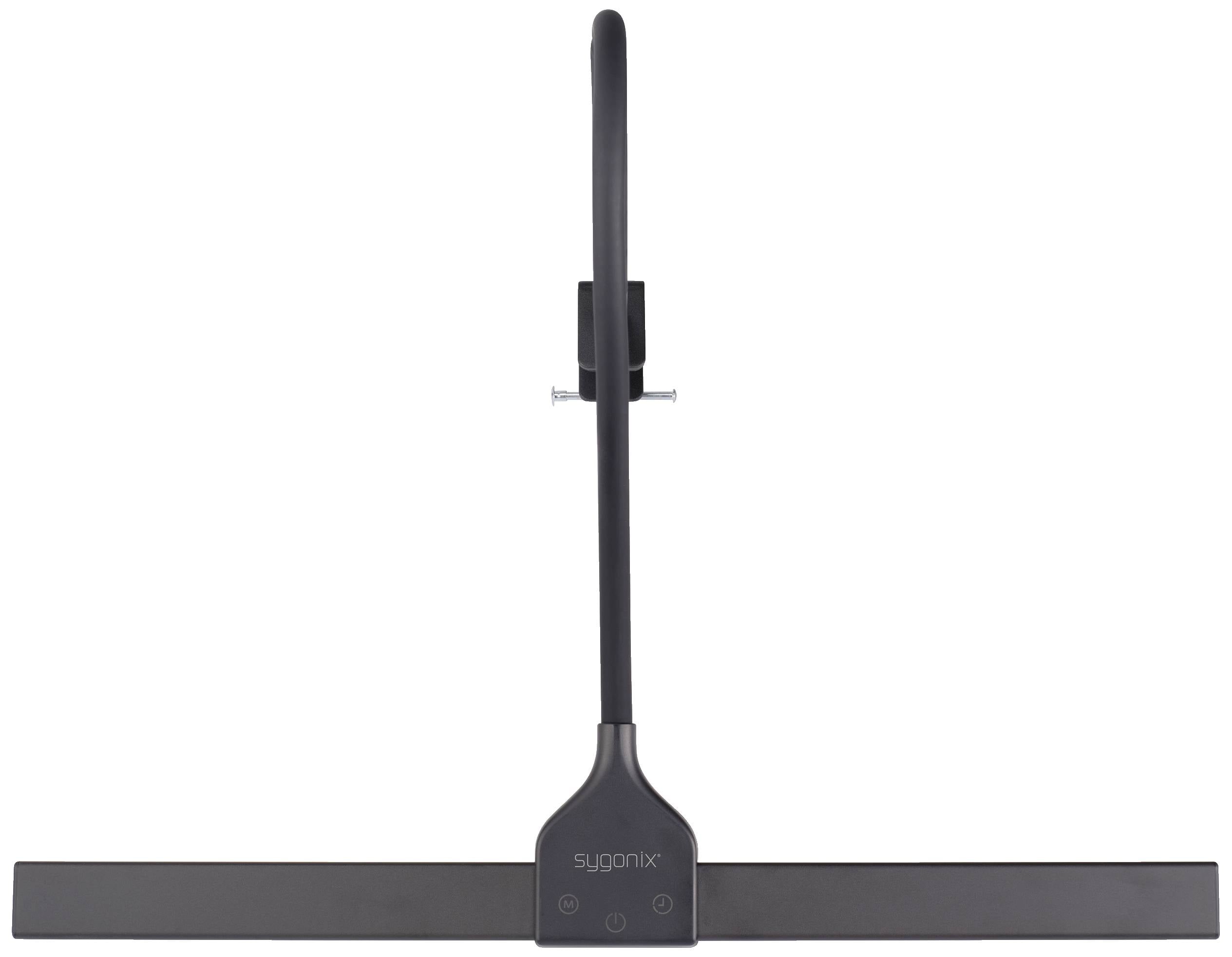 'Czarne wycieraczki do okien z ergonomicznym uchwytem i szeroką, elastyczną gumową listwą do usuwania wody i brudu z powierzchni szklanych.'