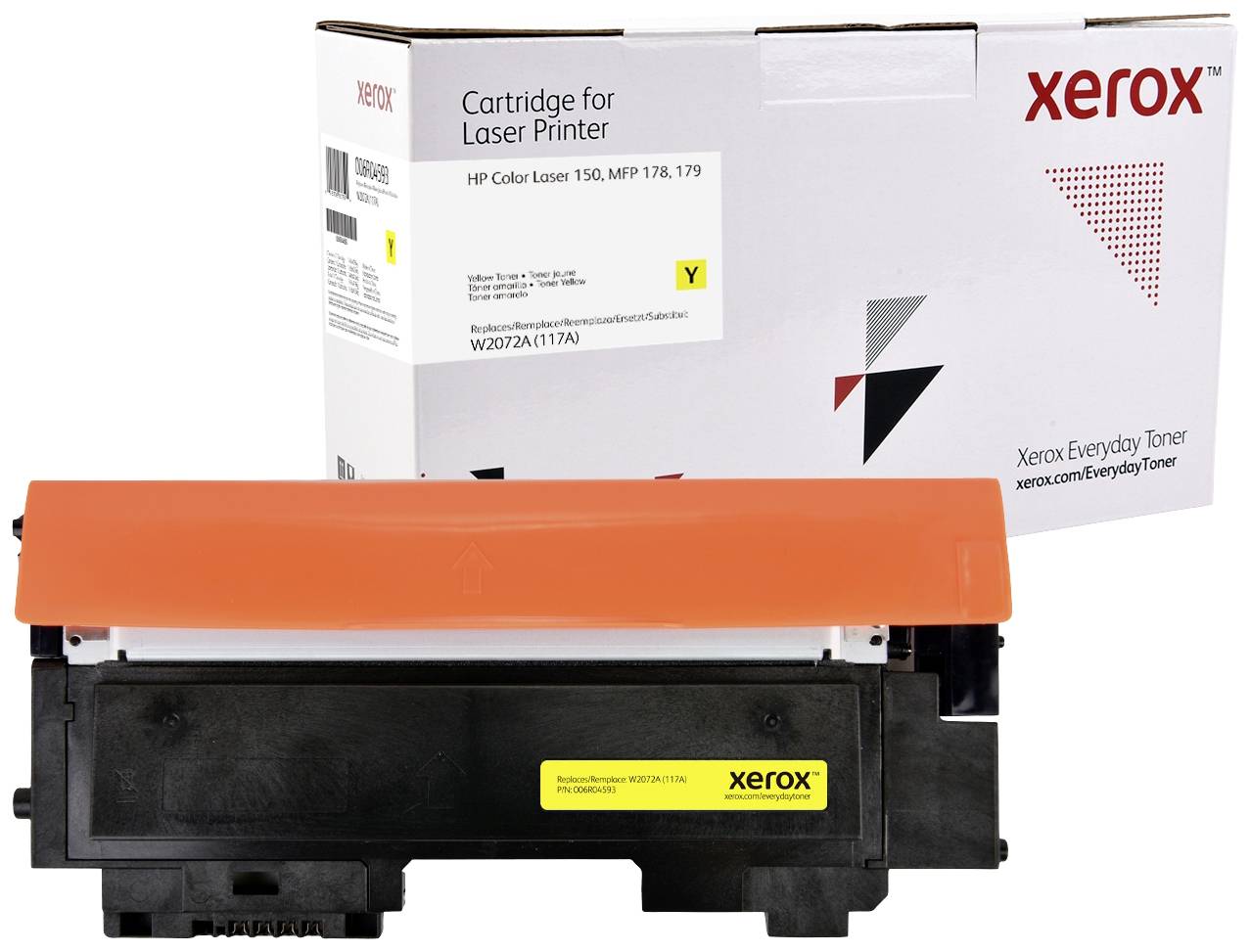 Xerox Toner Replacement HP 117A (W2072A) replacement Yellow 700 pages Everyday 006R04593