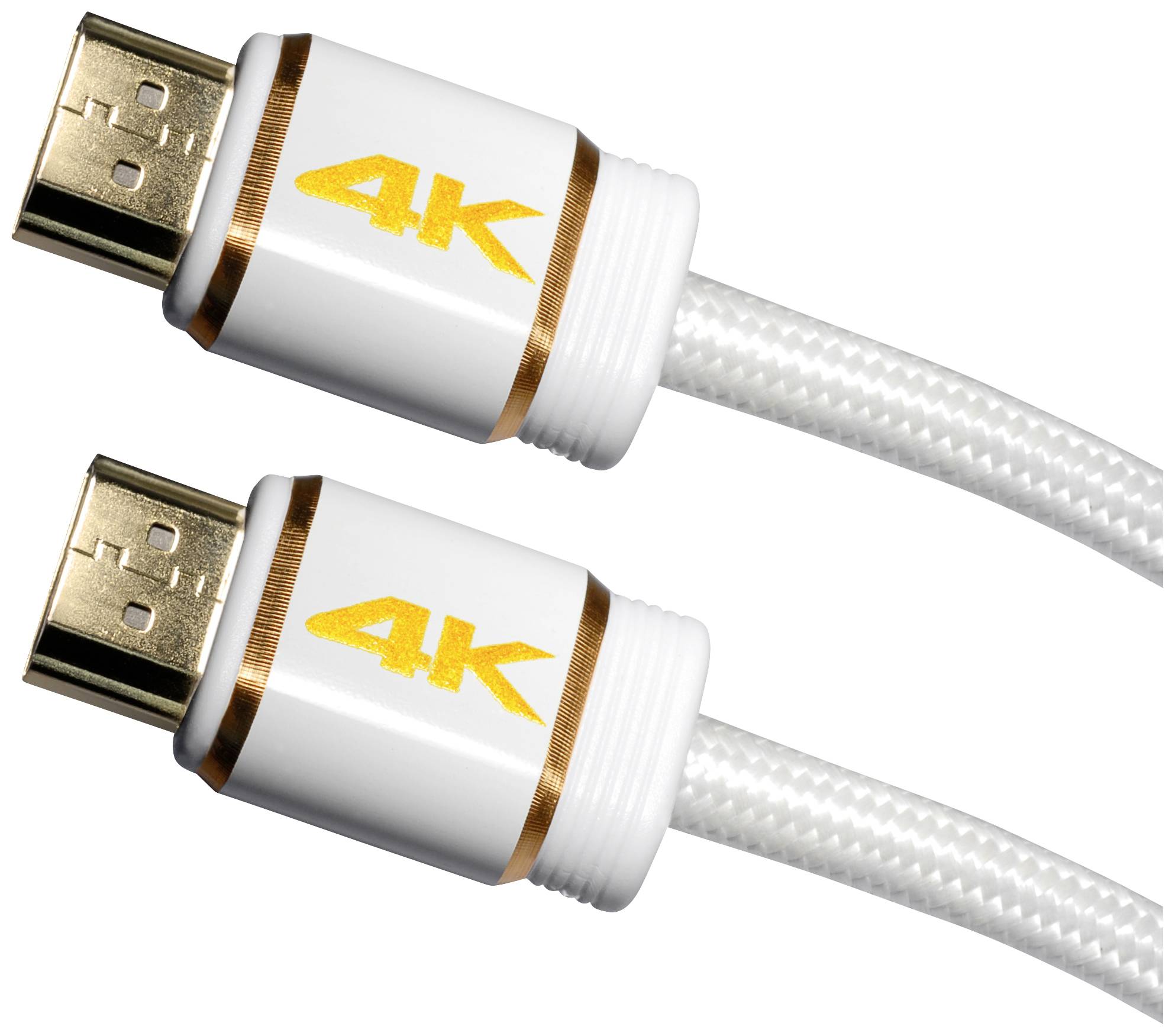 Кабель HDMI Maxtrack Штекер HDMI-A, штекер HDMI-A 3,00 м білий C 216-3 L Кабель HDMI 4K UHD