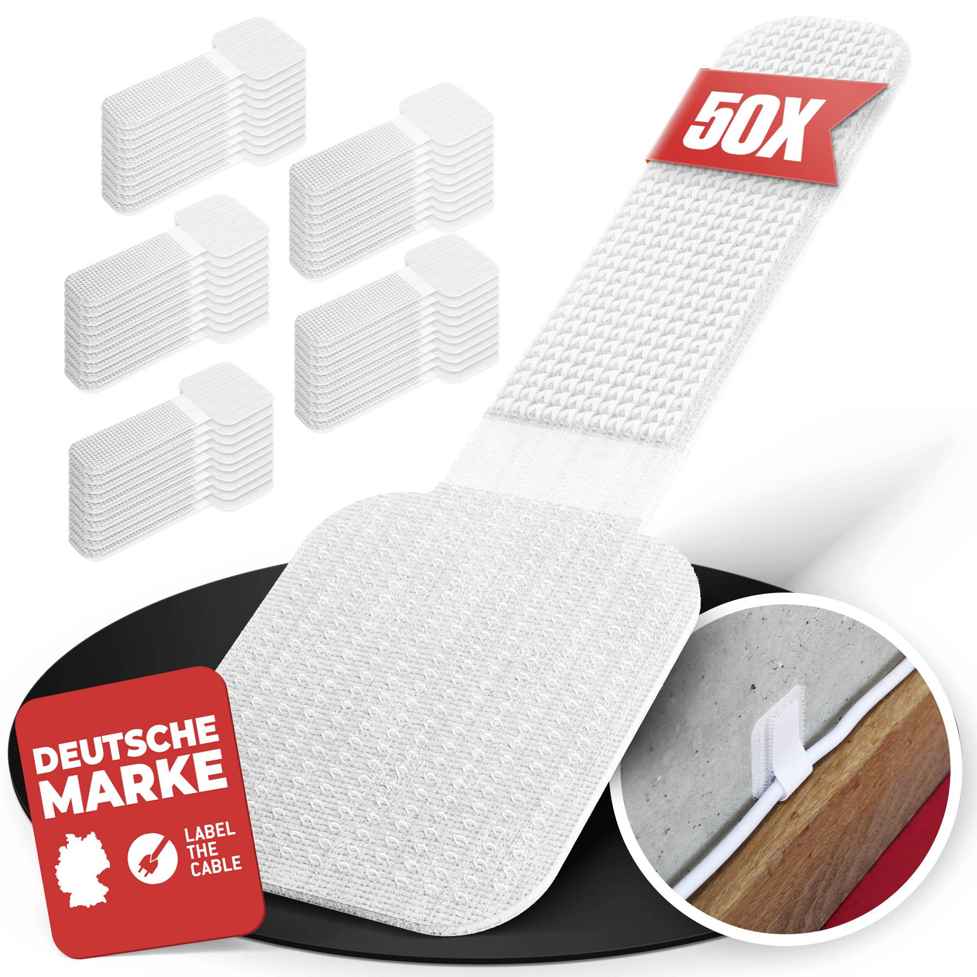 Настенные кабельные держатели LTC WALL STRAPS PRO 3120, 50 шт.