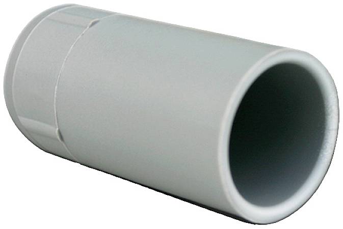 Szare rury PVC, które są otwarte z jednego końca. Są często stosowane w instalacjach hydraulicznych.
