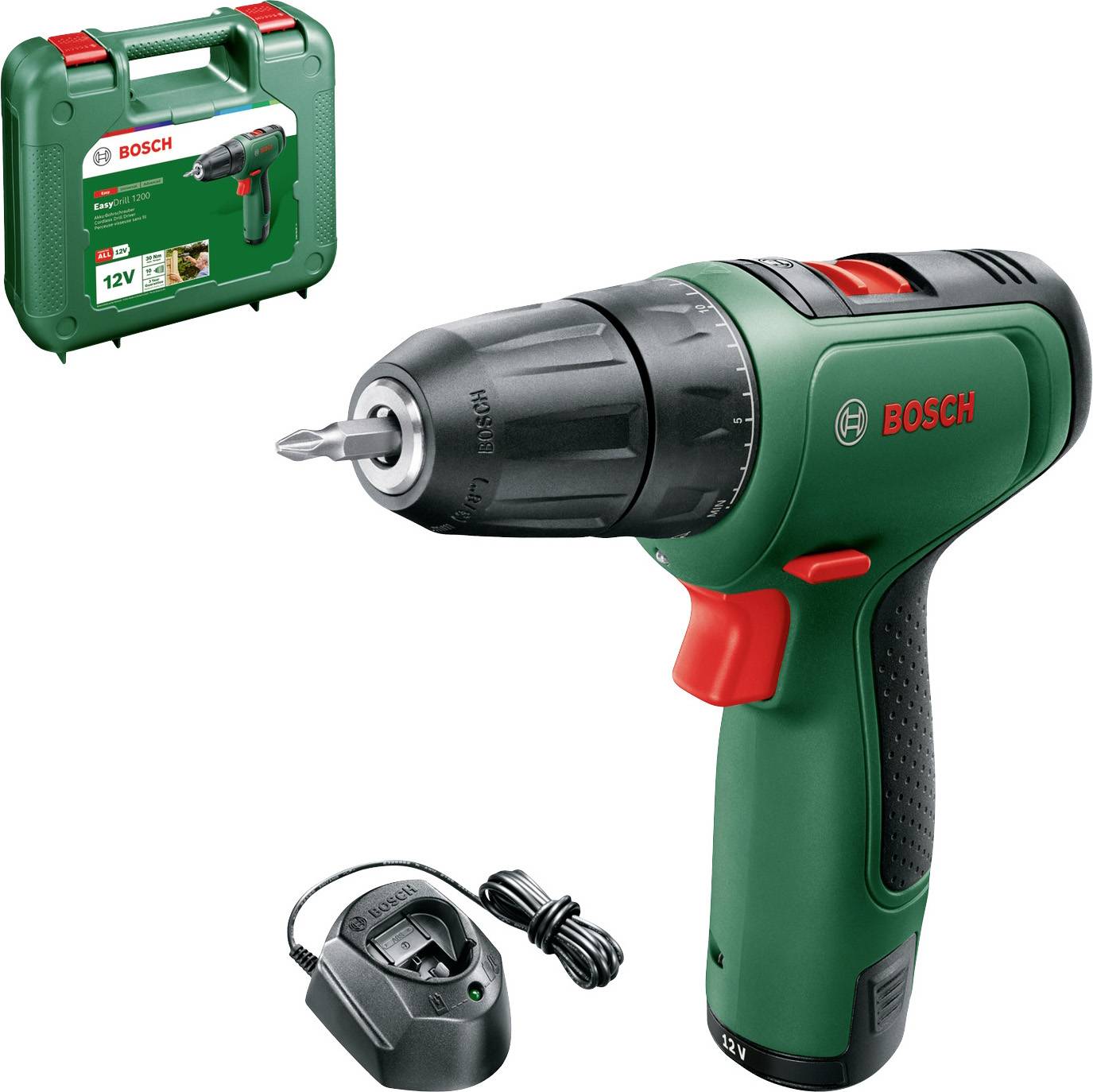 Акумуляторний дриль-шуруповерт Bosch Home and Garden EasyDrill 1200 06039D3006 12 В 1,5 Аг