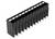 Czarny, 12-stykowy złącze z metalowymi pinami, odpowiednie do łączenia elementów elektronicznych na płytce drukowanej.