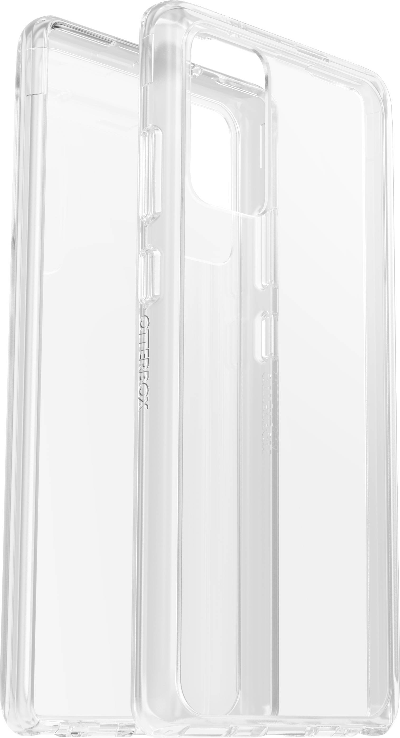 Przezroczyste etui na smartfona o wytrzymałej konstrukcji z precyzyjnie wykonanymi wycięciami, zapewniające optymalną ochronę i idealne dopasowanie.