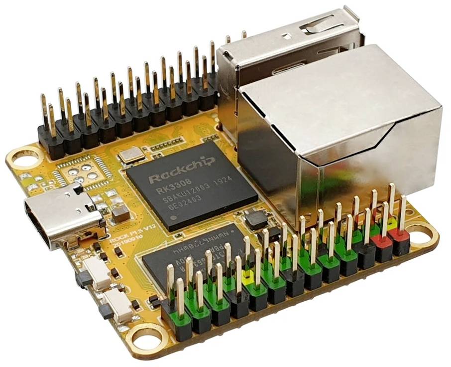 Komputer jednopłytkowy z wieloma złączami i interfejsem LAN. Odpowiedni do projektów elektronicznych i programowania.