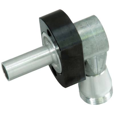 Regulowany adapter kątowy wykonany z metalu, przeznaczony do zastosowań mechanicznych lub technicznych.