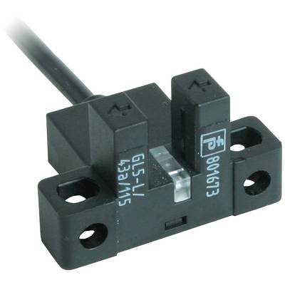 Czarny czujnik optyczny z przewodem, oznaczony napisem 'GL5-I', przeznaczony do precyzyjnego wykrywania pozycji lub ruchu w zastosowaniach elektronicznych.