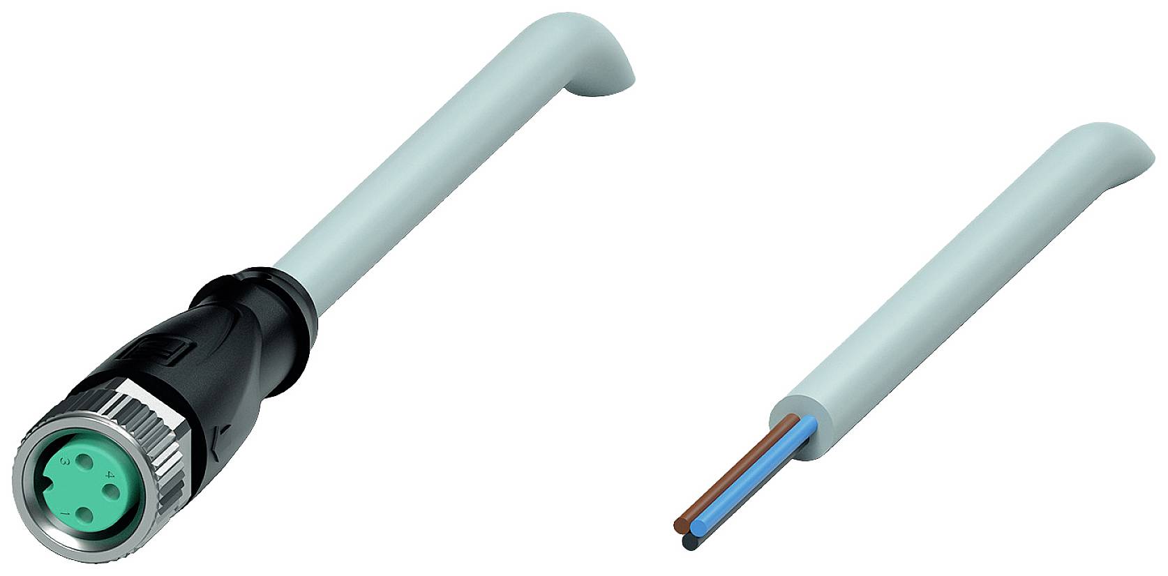 Pepperl+Fuchs 240799-100000 З’єднувач датчика/виконавчого механізму V3-GM-20M-PUR, контакти: 3, 20 м, 1 шт.