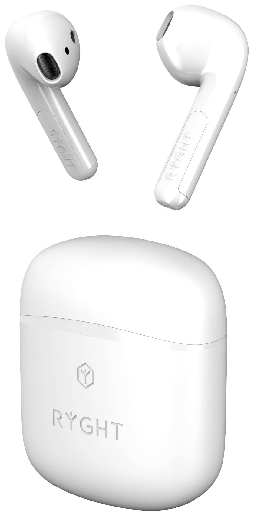 RYGHT WAYS2 Bluetooth стерео навушники-вкладиші з білим індикатором заряду батареї, гарнітура, футляр для перенесення, сенсорне ке