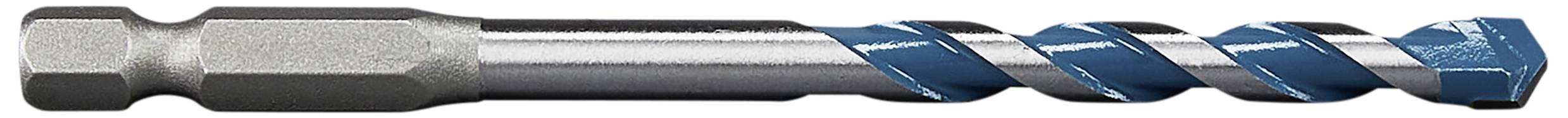 Wiertło metalowe ze spiralą niebiesko-szarą, odpowiednie do precyzyjnego wiercenia w powierzchniach metalowych.