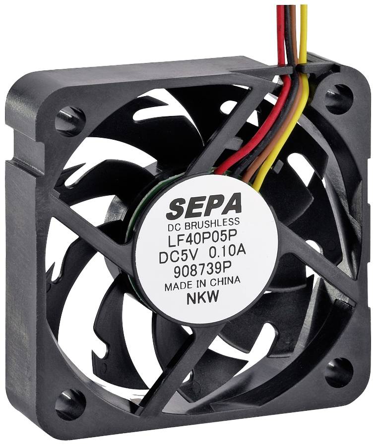 Осьовий вентилятор SEPA LF40P05PSE00A, 5 В, 13,8 м³/год, (Д x Ш x В) 40 x 40 x 10 мм