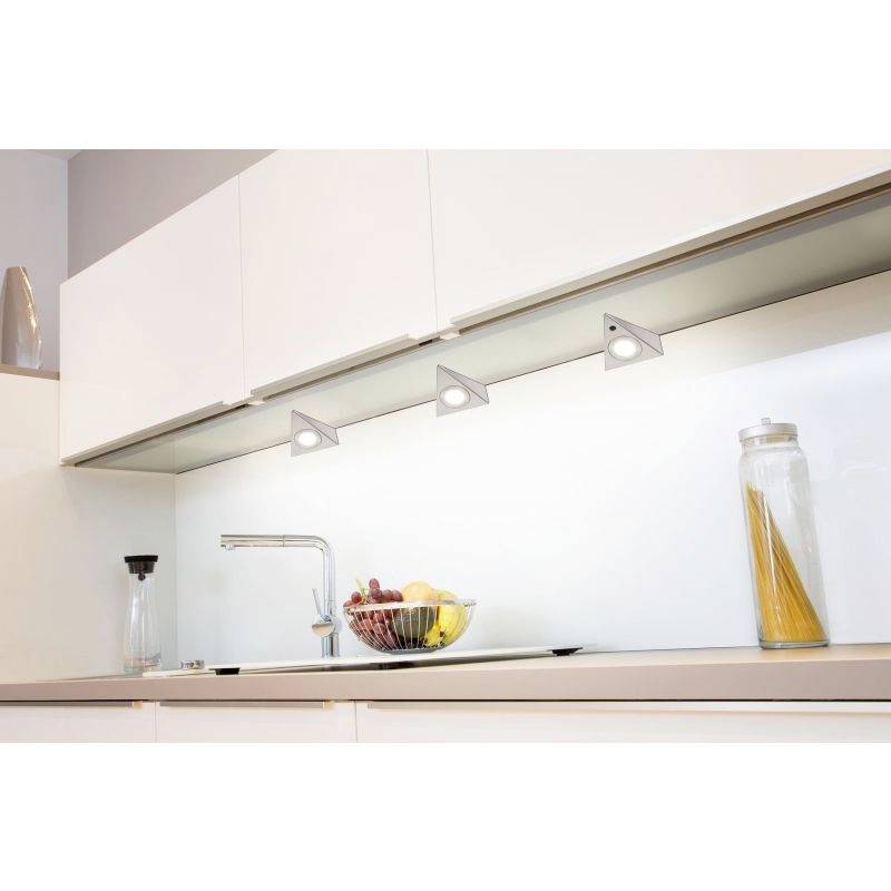 Світлодіодна лампа підсвічування з датчиком руху Müller-Licht Trios 20000081 LED постійно вбудований LED 8 Вт срібний 400 лм