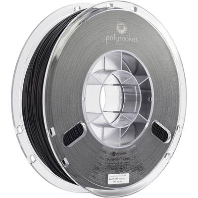 Rolka filamentu do druku 3D z nylonu. Szpula jest oznaczona napisem 'polymaker' i jest przezroczysta z czarnym filamentem.