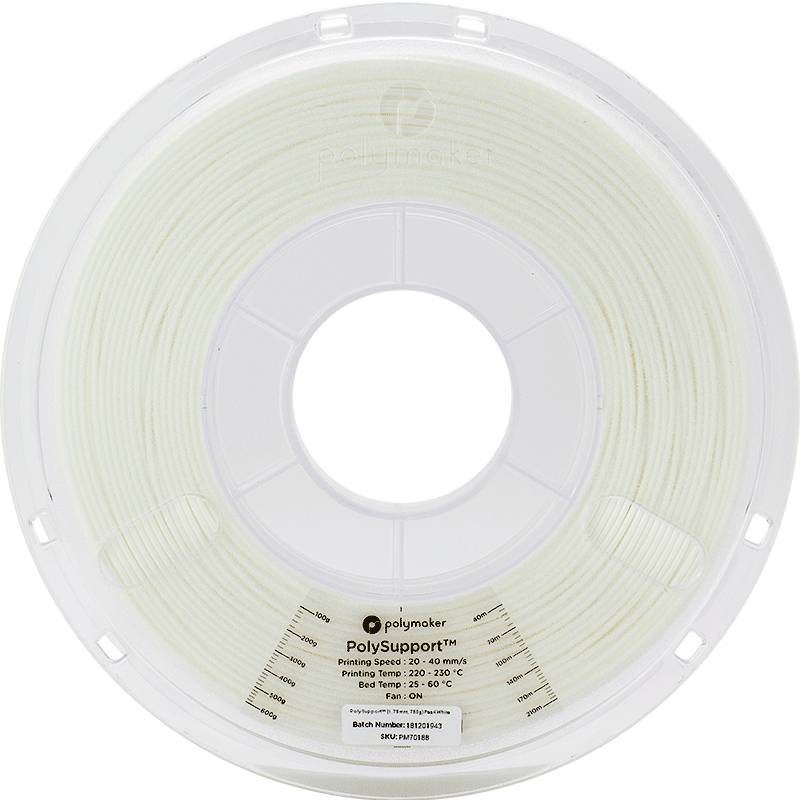 Polymaker PD04001 Polysupport Breakaway Filament для 3D-принтерів Допоміжний матеріал 1,75 мм 750 г білий 1 шт.