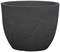 Prosty, ciemny doniczka z tworzywa sztucznego, bez widocznych roślin lub dekoracji.