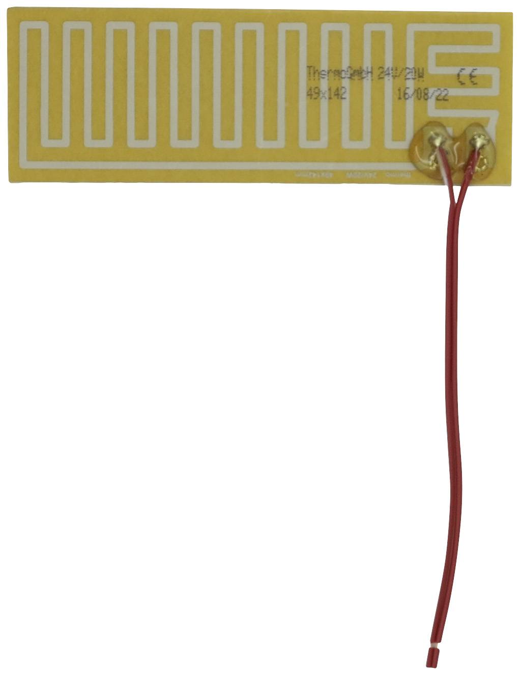 Нагревательная фольга Thermo TECH 2115545, 20 Вт, (Д x Ш) 142 мм x 49 мм