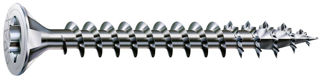 Metalowy wkręt ze śrubą i stożkowym łbem, używany do trwałych połączeń w materiałach metalowych lub drewnianych.