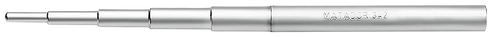 Srebrny, stopniowany cylinder metalowy z napisem 'Nominik'. Zwęża się równomiernie od prawej do lewej strony.