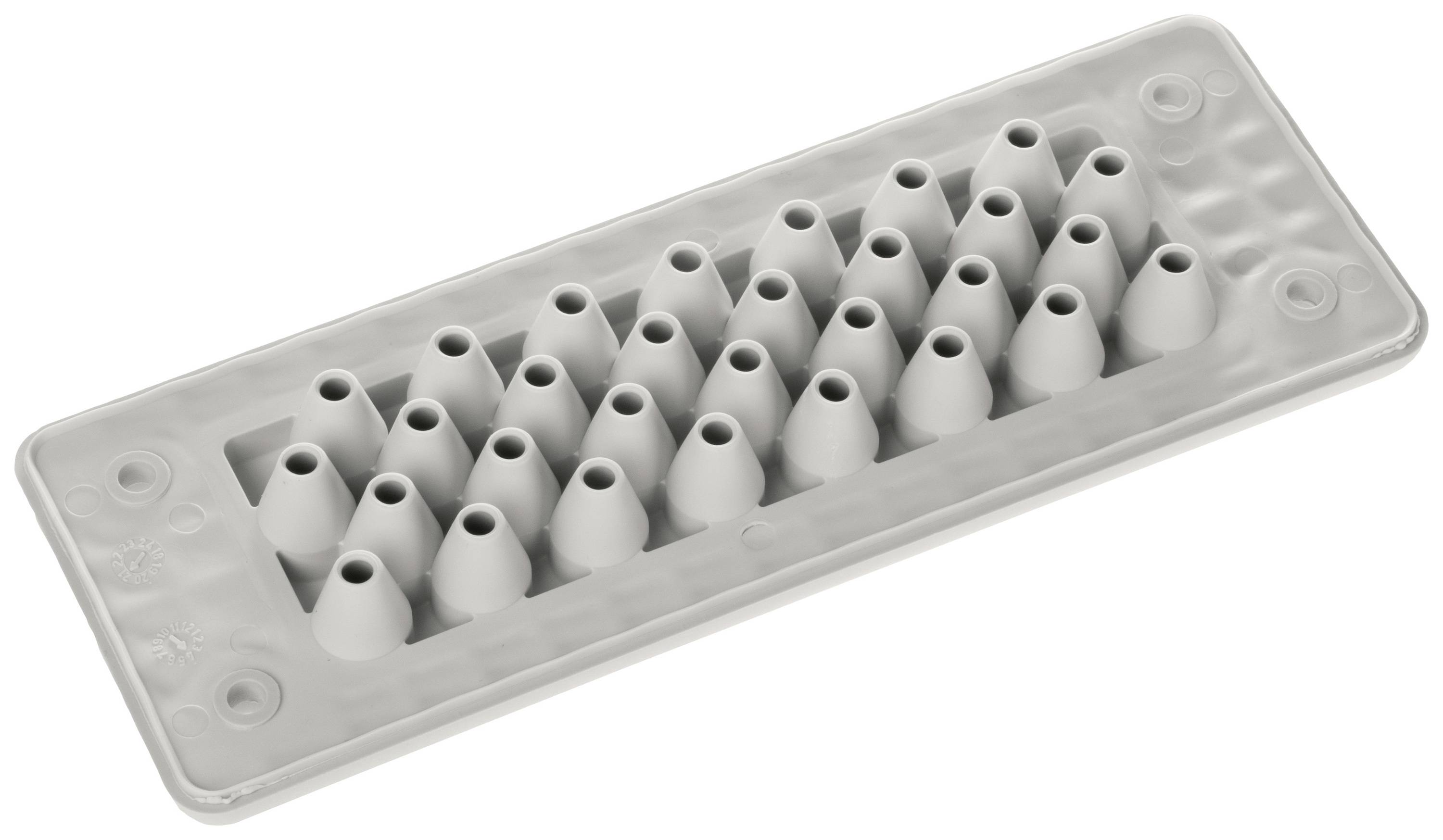 Trelleborg 107465B Наскрізна пластина MH-24 F 30-1 СВІТЛО-СІРИЙ UL94 V-0 IP65 | TPE | Гвинт, (Д x Ш x В) 154 x 56 x 19 мм, TPE, 1 