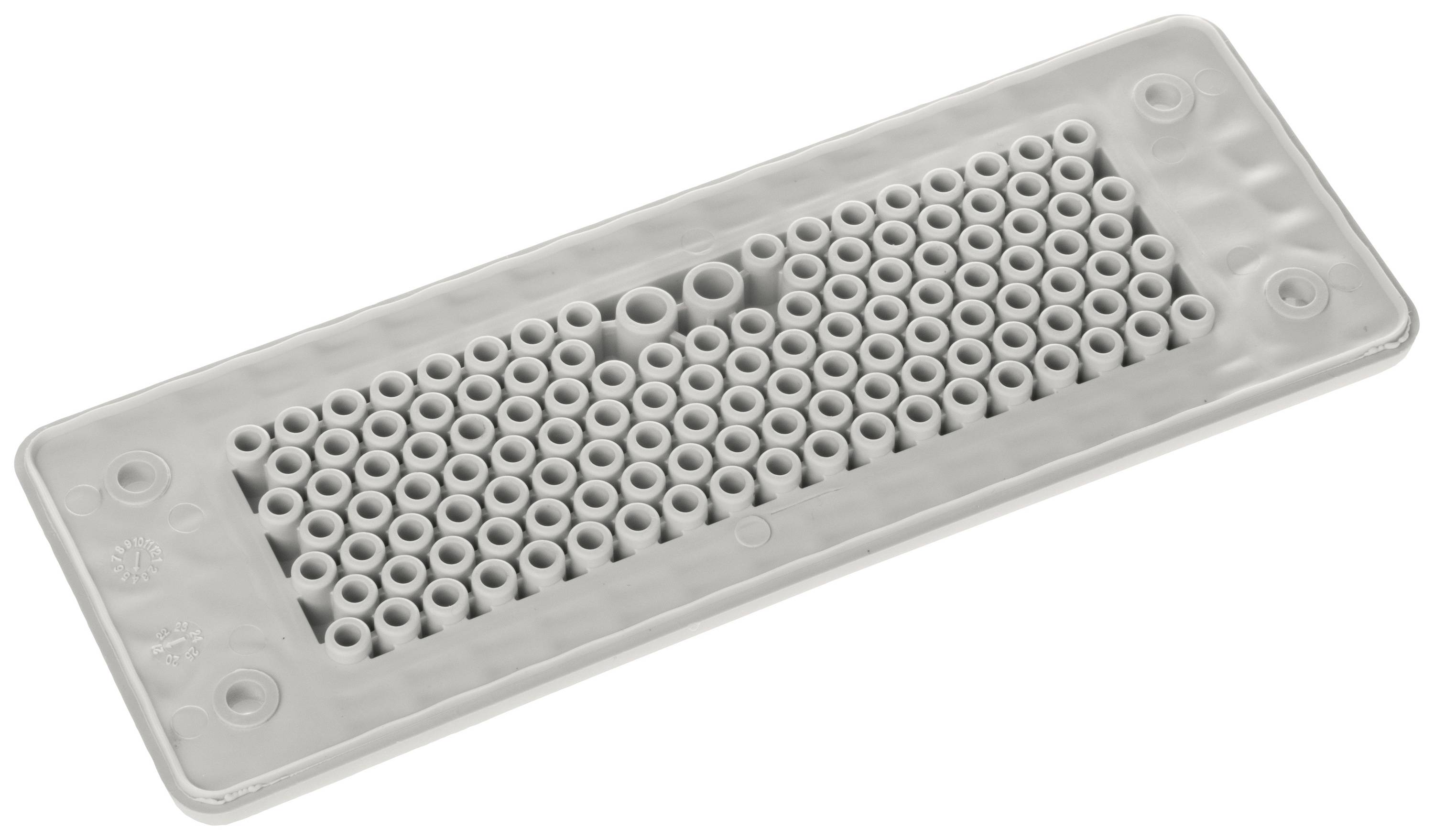 Trelleborg 107562B Наскрізна пластина MH-24 F 125-1 СВІТЛО-СІРИЙ UL94 V-0 IP65 | TPE | Гвинт, (Д x Ш x В) 154 x 56 x 11 мм, TPE, 1