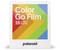 Opakowanie filmu natychmiastowego Polaroid Color Go dla 16 zdjęć, z kolorowym wzorem paskowym.
