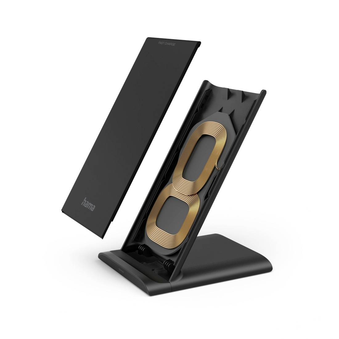Індуктивний зарядний пристрій Hama 10 Вт 00201684 Тип виходу бездротовий QI чорний