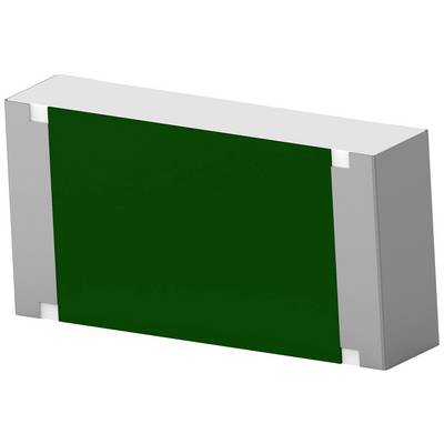 Prostokościenny, elektroniczny chip z ciemnozielonym środkiem, otoczony szarą obudową. Stosowany w elektronice.
