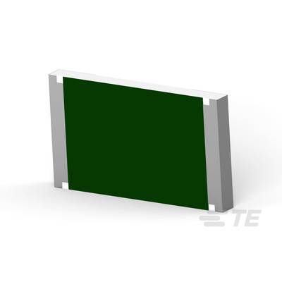 Prostokątny, elektroniczny element przed białym tłem, z zieloną częścią główną i szarymi końcówkami.