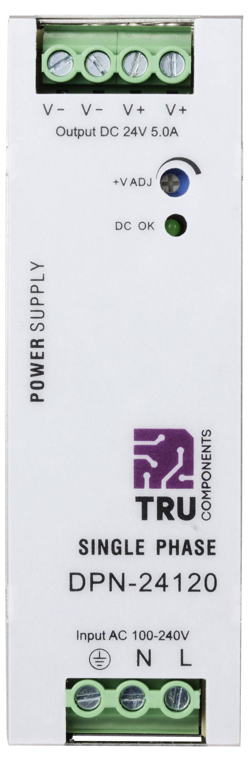 TRU COMPONENTS TC-10580792 Блок живлення на DIN-рейку 24 В/DC 5 A 120 Вт Кількість виходів: 1 x Вміст 1 шт.