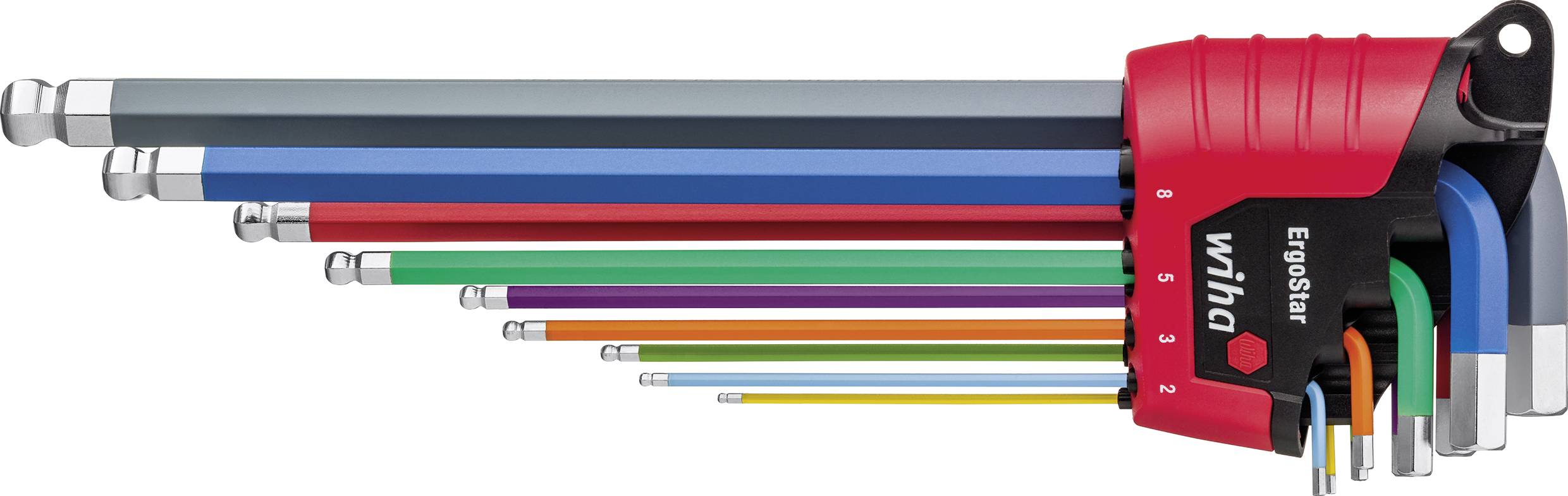 Wiha WHA43849 Внутрішній шестигранник L-ключ набір 1.5 мм, 2 мм, 2.5 мм, 3 мм, 4 мм, 5 мм, 6 мм, 8 мм, 10 мм 1.5 мм, 2 мм, 2.5 мм,