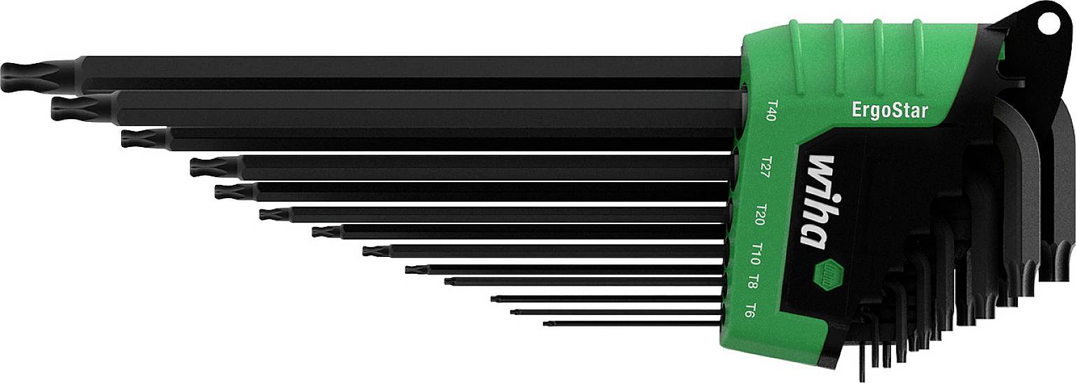 Набір Г-подібних ключів Wiha 43847 TORX T 5, T 6, T 7, T 8, T 9, T 10, T 15, T 20, T 25, T 27, T 30, T 40, T 45, 13 предм.