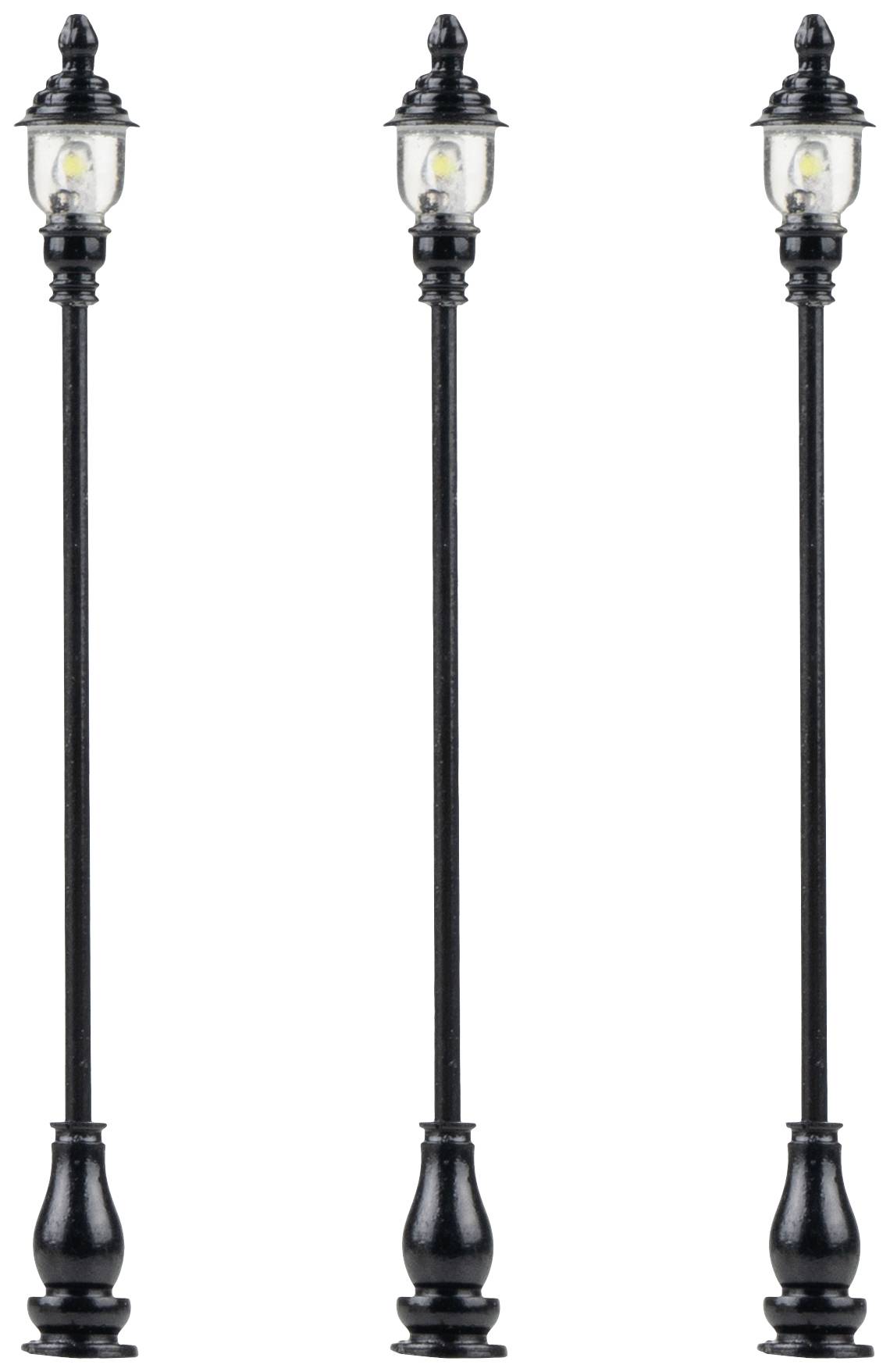 Ліхтарі Faller H0 для парку, готові до використання, одинарні, модель 180116, 3 шт.