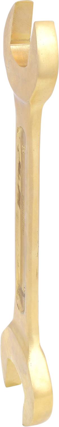 Złoty klucz nastawny z otwartym łbem po obu stronach.