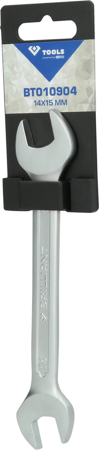 Klucz nastawny marki 'TOOLS', numer modelu BT010904, rozmiar 14x15 mm, na czarnym opakowaniu.